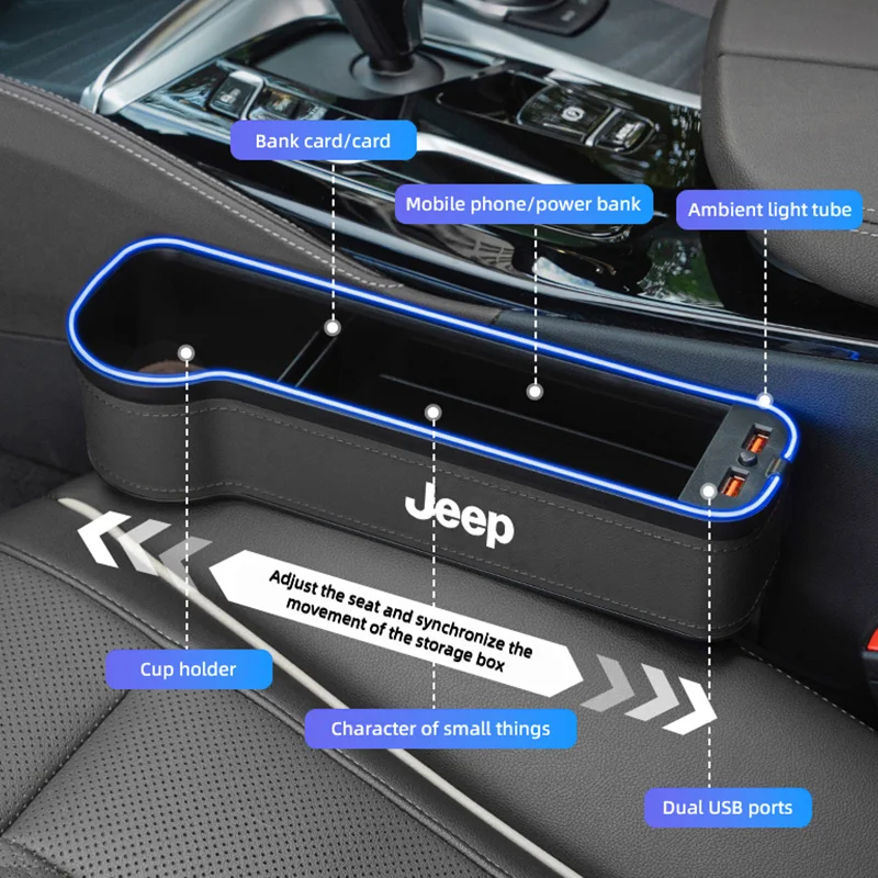 cup holders car led lights seat gap storage box cup holder with usb charging for jeep grand cherokee wrangler jk gladiator compa cup holders car led lights seat gap storage box cup holder with usb charging for jeep grand cherokee wrangler jk gladiator compa