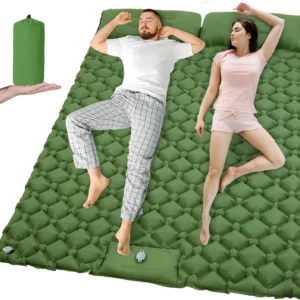 outdoor camping double inflatable mattress extra wide sleeping pad ultralight folding bed sleeping mat car travel mat