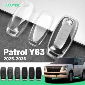 clear tpu car key case for nissan patrol y63 2025 2026 key fob cover protector shell auto accessories