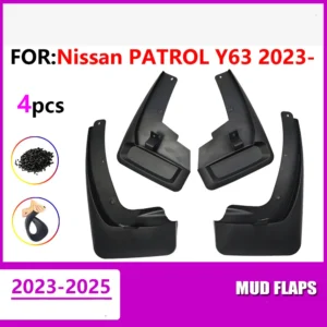 mudflaps mud fenders guards for nissan patrol y63 2023 2025 4pcs mudguards splash guards mud flaps mudguard fender accessories