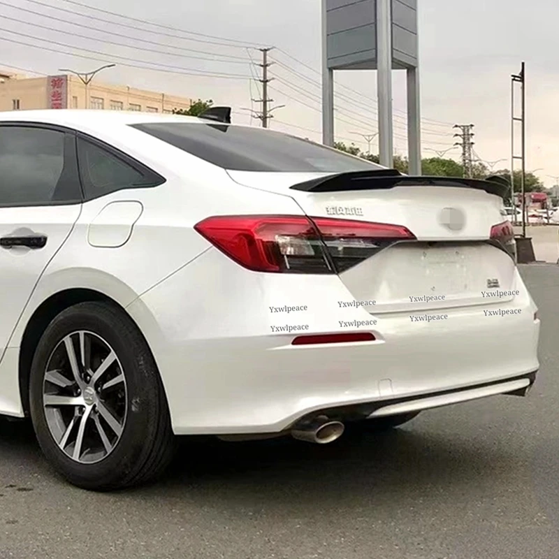 for honda civic 11th spoiler civic 2021 2022 2023 abs plastic rear trunk lip spoiler body kit for honda civic 11th spoiler civic 2021 2022 2023 abs plastic rear trunk lip spoiler body kit