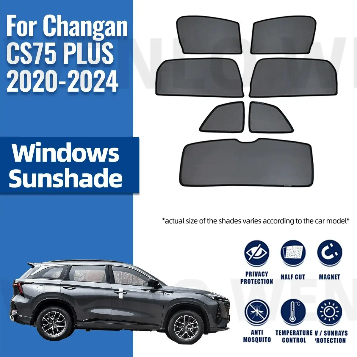 for changan cs75 plus 2024 2023 2022 2021 2020 magnetic car sunshade front windshield curtain rear side window sun shades shield for changan cs75 plus 2024 2023 2022 2021 2020 magnetic car sunshade front windshield curtain rear side window sun shades shield