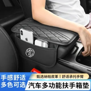 car armrest box pad leather center console cushion mat for mg zs ev 5 2022 rx5 rx8 tf 3 6 phev hs astor one v80 gs