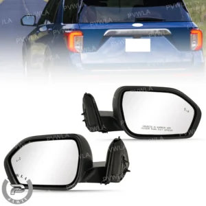 mirror for ford explorer 2020 2021 2022 2023 2024 5 pin satin black blind spot electric glass adjust lb5z 17683 aa lb5z 17682 aa