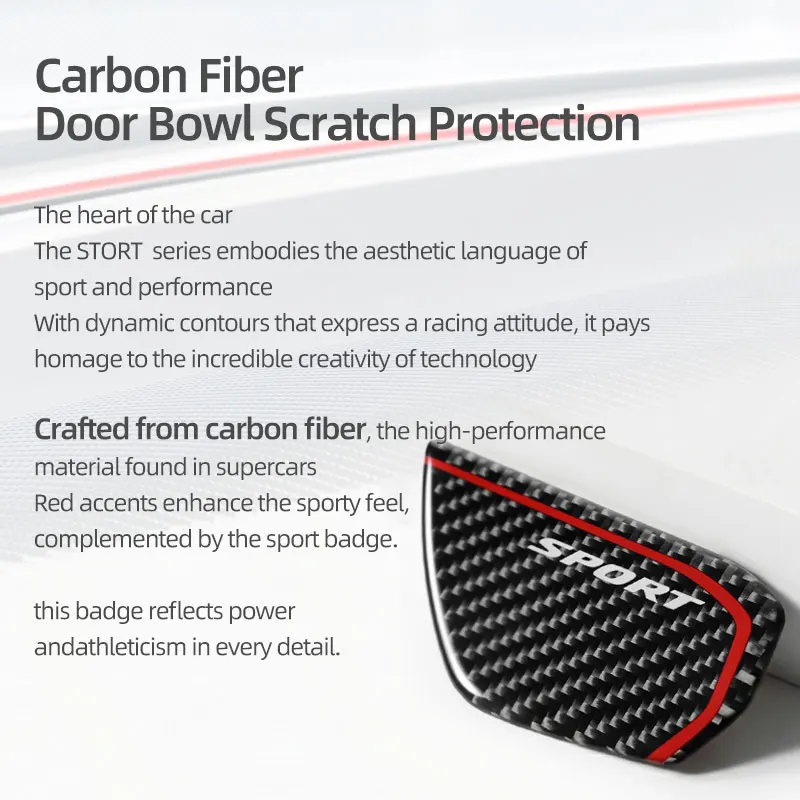 for honda civic 10th gen 2016 2021 carbon fiber door handle bowl cover trim sticker tuning protection car interior for honda civic 10th gen 2016 2021 carbon fiber door handle bowl cover trim sticker tuning protection car interior
