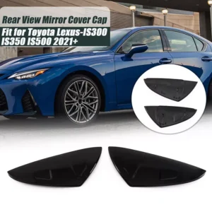 1 pair gloss black car wing side rearview mirror cover mirrors cap external fit for lexus is300 is350 is500 2021+car accessories