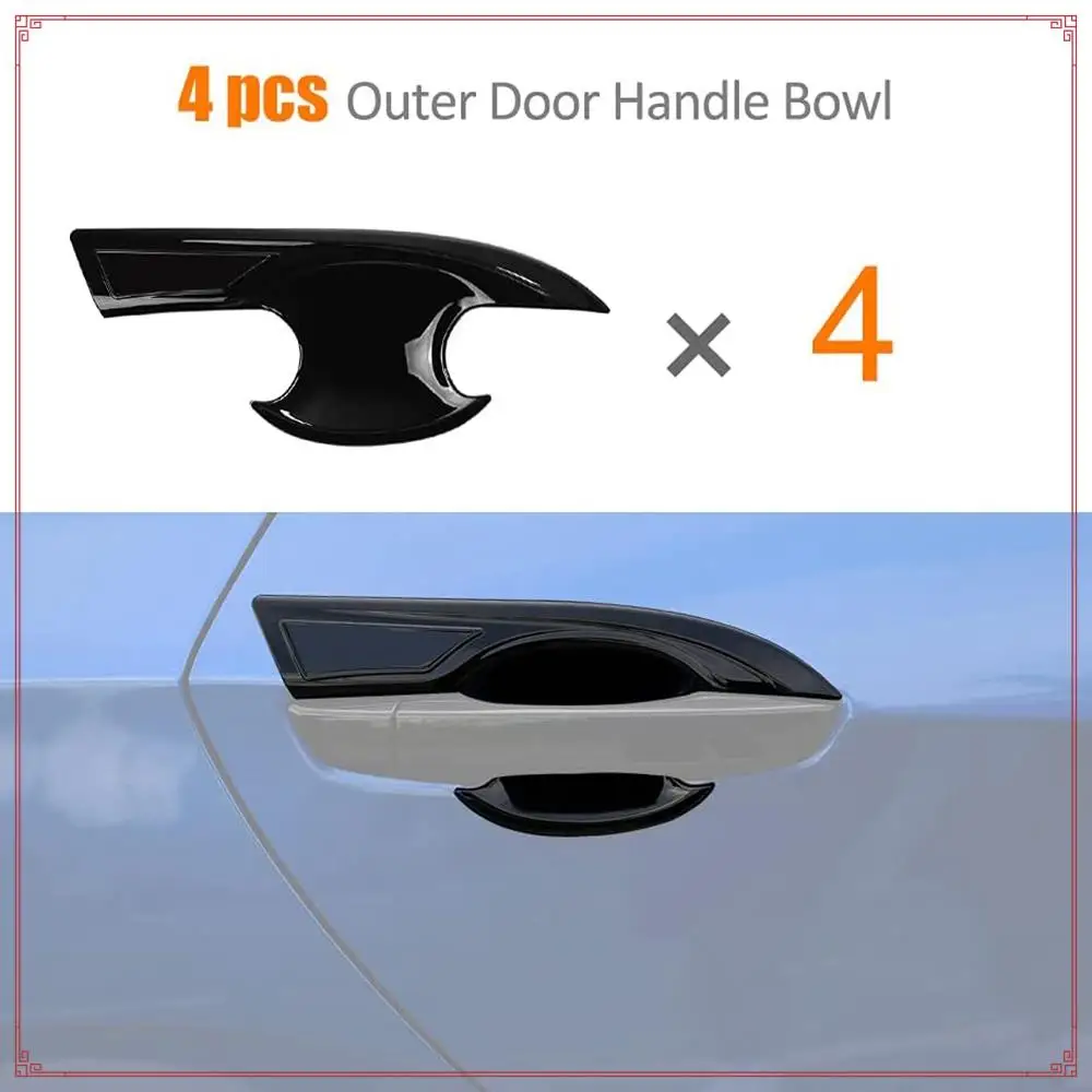 for 10th gen civic abs exterior door handle bowl cover trims for honda civic 2016 2021 gloss black for 10th gen civic abs exterior door handle bowl cover trims for honda civic 2016 2021 gloss black