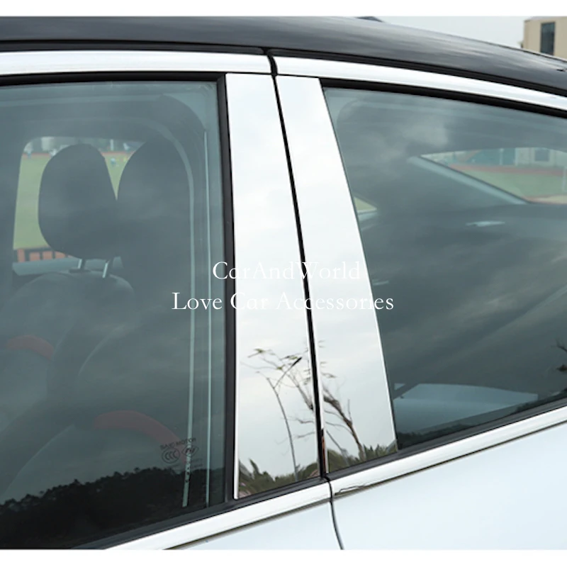 8pcs/set center window column mirror decorative stainless b/c pillar cover mouldings trims for mg mg5 2020 2026 car accessories 8pcs/set center window column mirror decorative stainless b/c pillar cover mouldings trims for mg mg5 2020 2026 car accessories