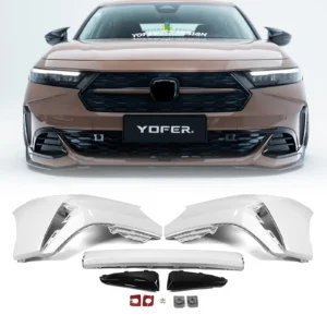 yofer lower diffuser air dam protector blade canard guard front bumper spoiler lip cover for honda accord 2023 2025 11th 11 gen