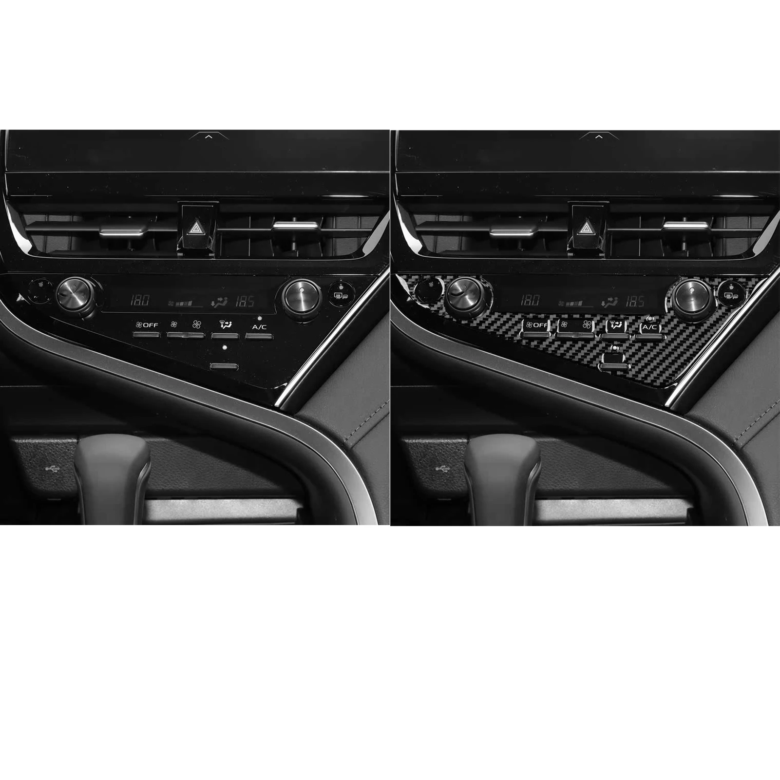 real carbon fiber car center console cover soft sticker for toyota camry xv70 2018 2019 2020 2021 2022 2023 2024 real carbon fiber car center console cover soft sticker for toyota camry xv70 2018 2019 2020 2021 2022 2023 2024