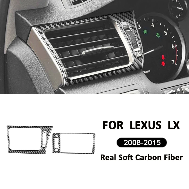 for lexus lx 2008 2015 accessories carbon fiber auto central console air conditioning outlet frame decoration interior sticker for lexus lx 2008 2015 accessories carbon fiber auto central console air conditioning outlet frame decoration interior sticker