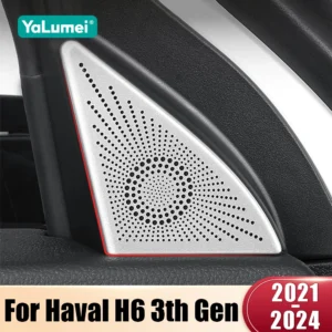 for haval h6 3rd gen 2021 2022 2023 2024 gt dht phev stainless car front window a pillar audio speaker cover loudspeaker trims