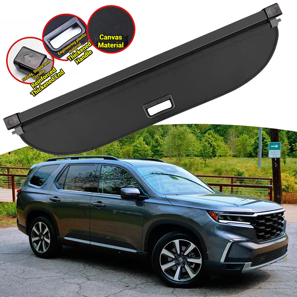 retractable rear trunk cargo cover fit for honda pilot 2023 2024 2025 luggage shade shield storage curtain black retractable rear trunk cargo cover fit for honda pilot 2023 2024 2025 luggage shade shield storage curtain black