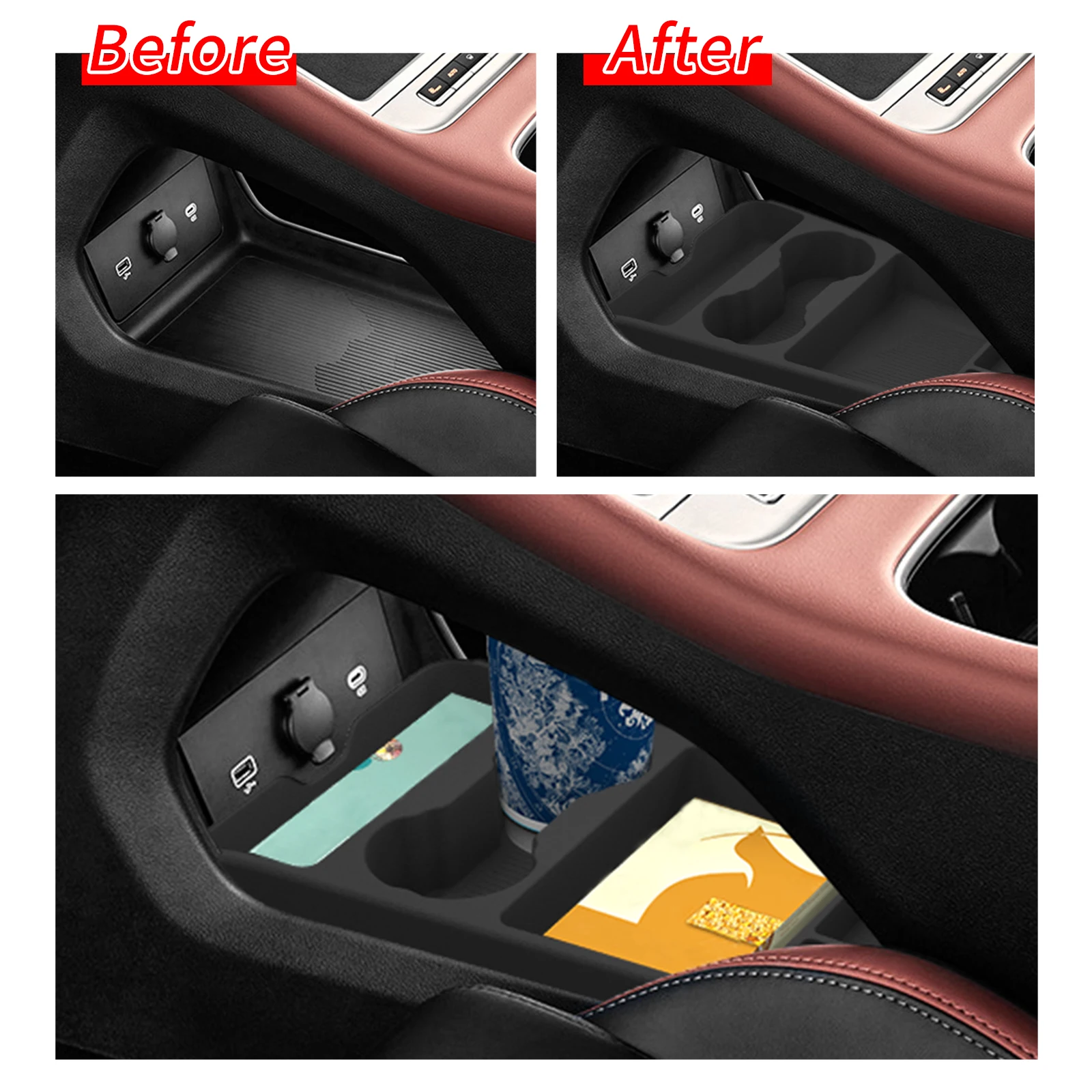for geely coolray proton x50 2025 2026 center console armrest lower layer storage box tray organizer car interior for geely coolray proton x50 2025 2026 center console armrest lower layer storage box tray organizer car interior
