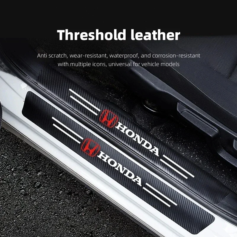 4/5 pcs car emblem threshold anti scratch door sill protector for honda civic fit jazz accord pilot crv odyssey passport city 4/5 pcs car emblem threshold anti scratch door sill protector for honda civic fit jazz accord pilot crv odyssey passport city