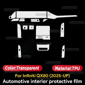 interior film tpu protective for infiniti qx80 2025 2026 car center gear navigation screen anti scratch sticker accessories