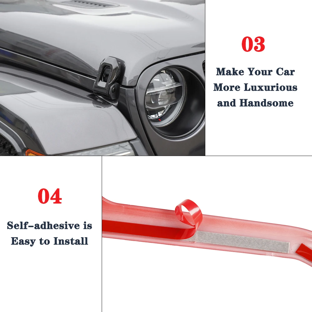 car hood lock catch latch cover trim buckle for jeep wrangler jl gladiator jt 2018 2019 2020 2021 2022 2023 exterior car hood lock catch latch cover trim buckle for jeep wrangler jl gladiator jt 2018 2019 2020 2021 2022 2023 exterior