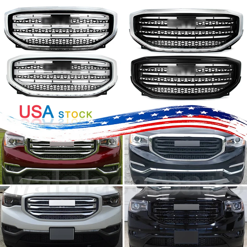 front bumper grille grill assembly for gmc acadia sle slt sl 2017 2018 2019 radiator centre grill mesh black chrome 64kw94v front bumper grille grill assembly for gmc acadia sle slt sl 2017 2018 2019 radiator centre grill mesh black chrome 64kw94v