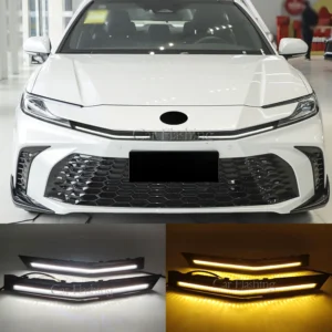 car drl for toyota camry 2024 2025 9th gen led daytime running lights engine hood vent cover decoration with turn signal lamp