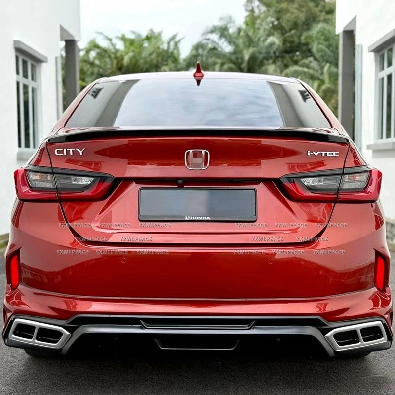 for 2020 2021 2022 2023 2024 2025 honda city rs style bright black car rear spoiler wing trunk lip tail trunk spoiler trim for 2020 2021 2022 2023 2024 2025 honda city rs style bright black car rear spoiler wing trunk lip tail trunk spoiler trim