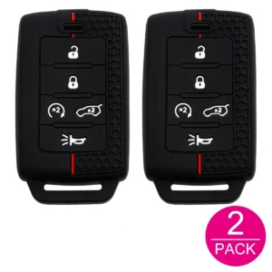 2x silicone car key fob cover case holder keychain for 2022 2025 jeep grand cherokee l wl