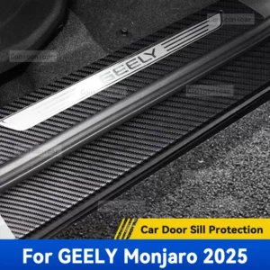 car door sill scratch protection trim sticker for geely monjaro 2023 2025 car door threshold stickers decoration accessories