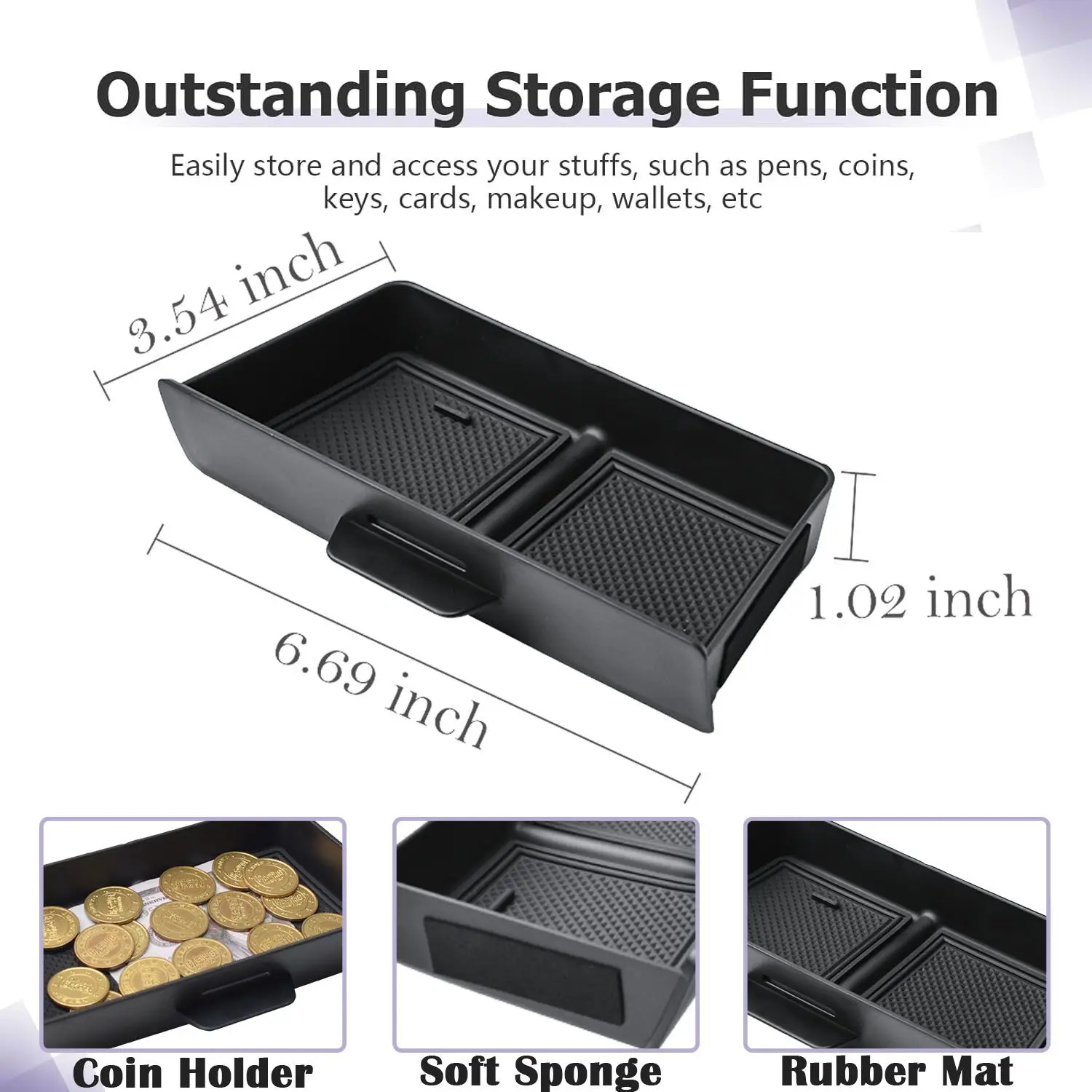 middle center console drawer storage organizer for 2016 2022 honda pilot/2017 2026 honda ridgeline coin drawer cubby storage box middle center console drawer storage organizer for 2016 2022 honda pilot/2017 2026 honda ridgeline coin drawer cubby storage box
