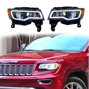 car lights for jeep grand cherokee headlights 2014 2020 led projetor head lamp daytime running light automotive accessories