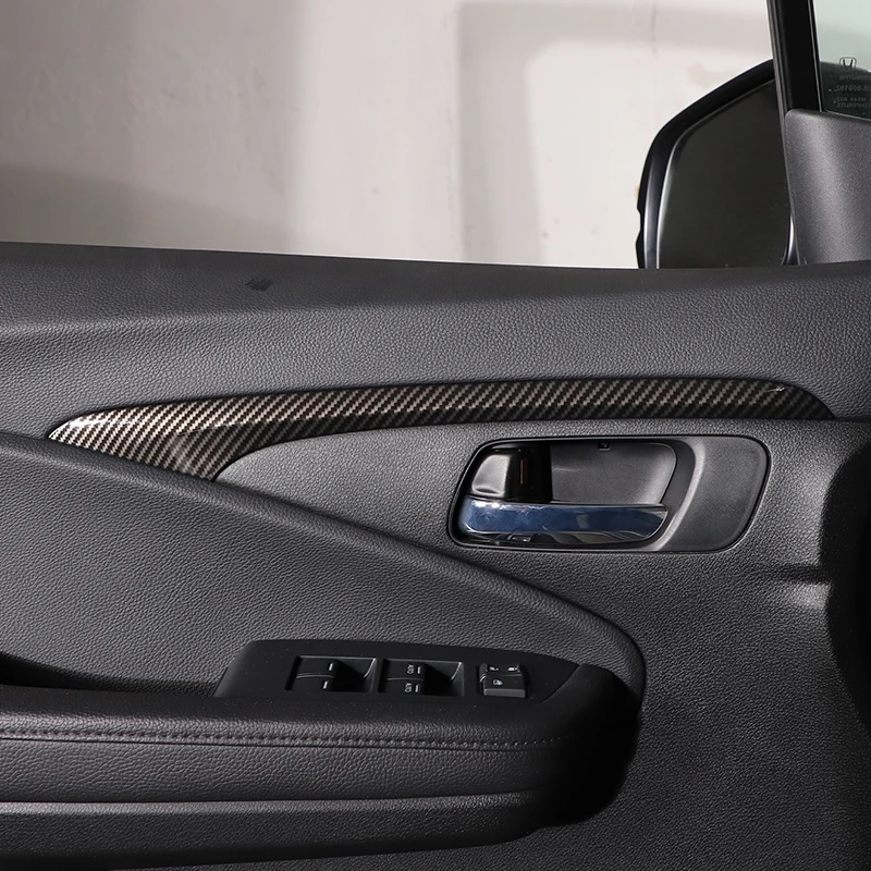 for honda pilot ridgeline passport 2016 2022 abs carbon fiber car inner doors panel cover trim sticker interior car for honda pilot ridgeline passport 2016 2022 abs carbon fiber car inner doors panel cover trim sticker interior car