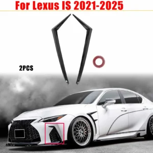 fog lamp trim for lexus is 2021 2025 all models is300 glossy black carbon fiber painted abs plastic car accessories owen style