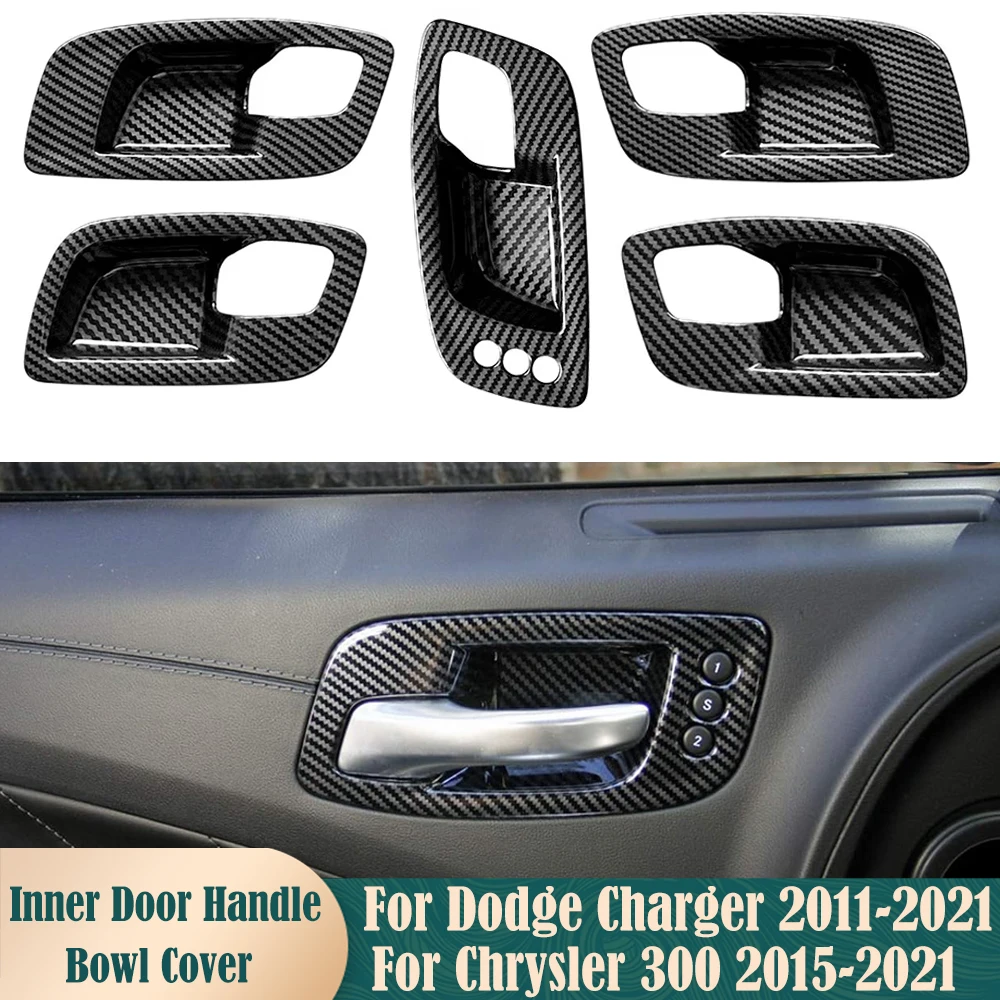 for dodge charger 2011 2021 car inner door handles bowl cover 5pcs anti scratch decora frame for dodge chrysler 300 2015 2021 for dodge charger 2011 2021 car inner door handles bowl cover 5pcs anti scratch decora frame for dodge chrysler 300 2015 2021