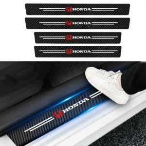4pcs car door sill protector sticker anti scratch threshold decal for honda civic mugen fit pilot city accord freed jazz odyssey