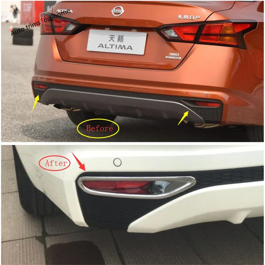 rear fog lights lamps decoration frame cover trim for nissan teana / altima 2019 2024 exterior chromium styling rear fog lights lamps decoration frame cover trim for nissan teana / altima 2019 2024 exterior chromium styling