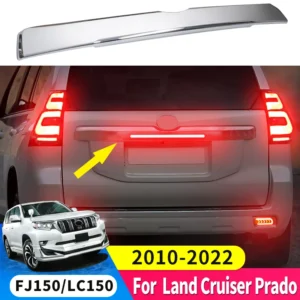 2014 2022 for toyota land cruiser prado 150 lc150 tailgate chrome decorative led light brake warning lamp external accessories