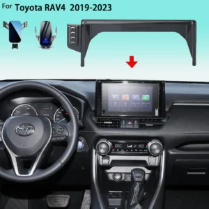 car phone holder for toyota rav4 xa50 2019 2020 2023 8" screen mobile phone support car mounts 15w wireless charging accessories