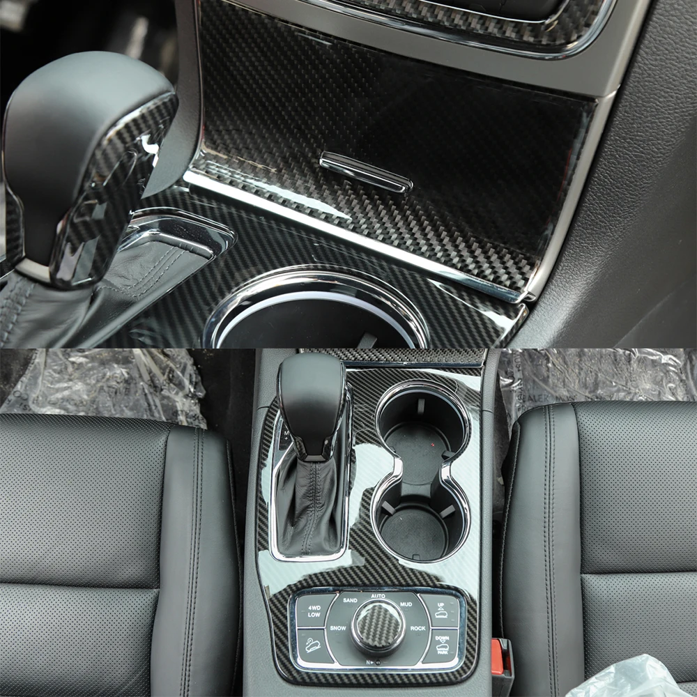 car gear shift water cup holder panel decoration cover for jeep grand cherokee 2011 2018 2019 2020 2021 interior car gear shift water cup holder panel decoration cover for jeep grand cherokee 2011 2018 2019 2020 2021 interior