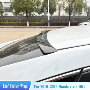 for 2016 2019 honda civic 10th rear window roof spoiler wings lip spoiler high quality abs material tuning body kit accessories