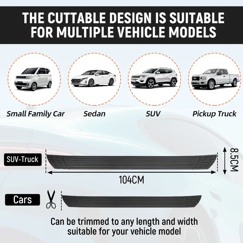 universal car rear bumper protector scratch proof trunk sill guard durable rubber pvc edge trim cover styling universal car rear bumper protector scratch proof trunk sill guard durable rubber pvc edge trim cover styling