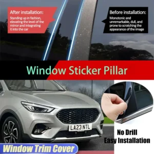 for mg zs zs11 zx zst vs ev 2018~2024 mk1 1th 8pcs window trim covers b c pillar stickers column protection film car accessories