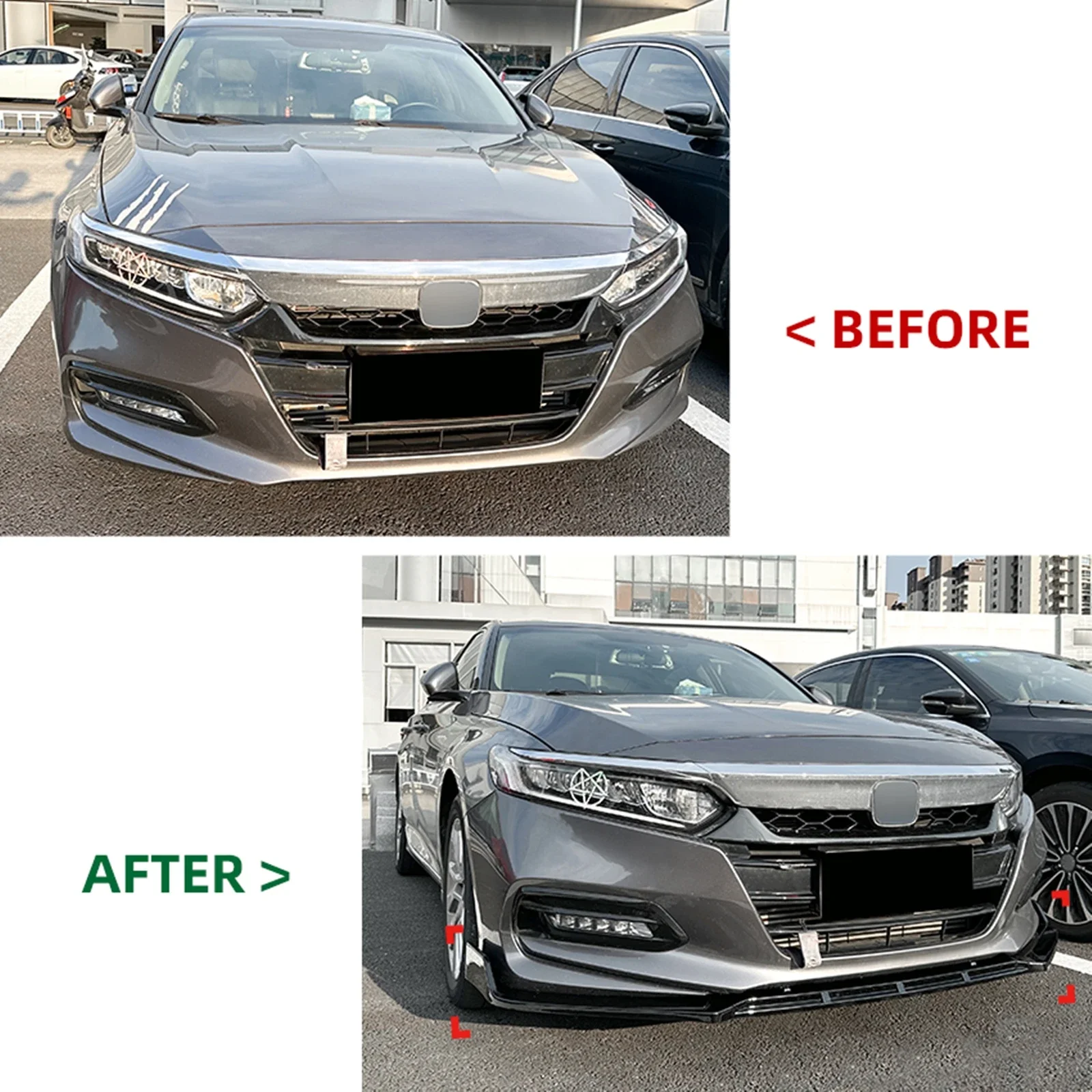 for honda accord 10 gen 2018 2019 2020 2021 front bumper lip spoiler car lower blade splitter body trim kit for honda accord 10 gen 2018 2019 2020 2021 front bumper lip spoiler car lower blade splitter body trim kit