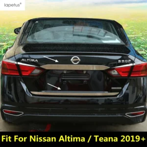 rear door trunk tailgate molding strip cover trim for nissan altima / teana 2019 2022 stainless steel accessories exterior kit