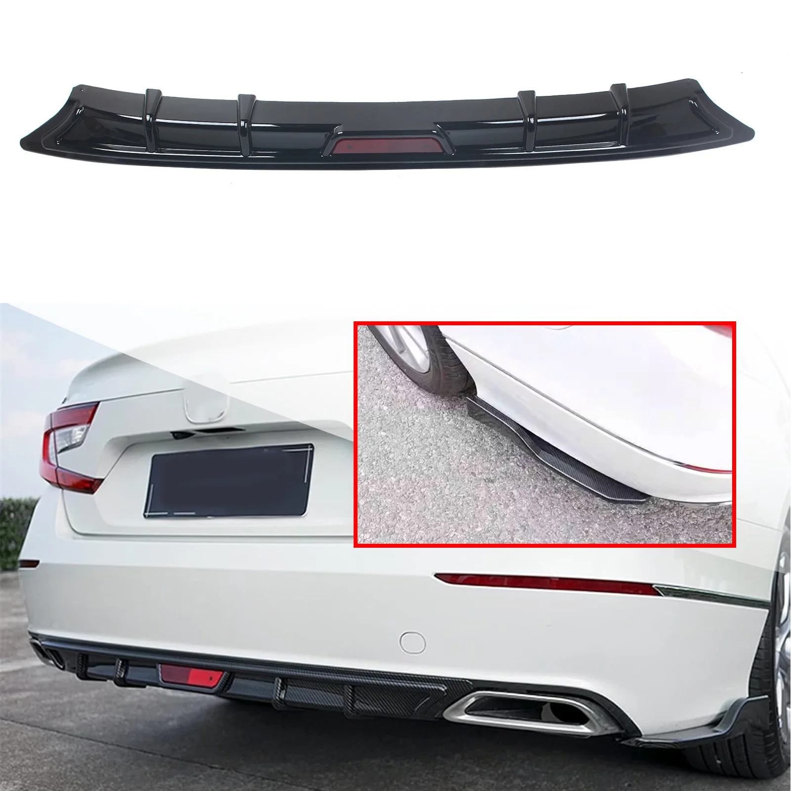 for 2018 2022 honda accord 10th gen accord all 4 door sedan models front bumper front lip front shovel kit compatible for 2018 2022 honda accord 10th gen accord all 4 door sedan models front bumper front lip front shovel kit compatible