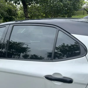 glossy black pvc car window decorative strip sticker for camry xv70 2018 2023 exterior protection accessory