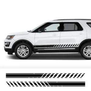 for ford explorer 1 2 3 4 5 6 sport hybrid suv car stripes style stickers auto door side cover vinyl decals decor accessories
