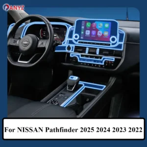 for nissan pathfinder 2025 2024 2023 2022 accessories interior film transparent tpu gear panel gps center console ppf protection
