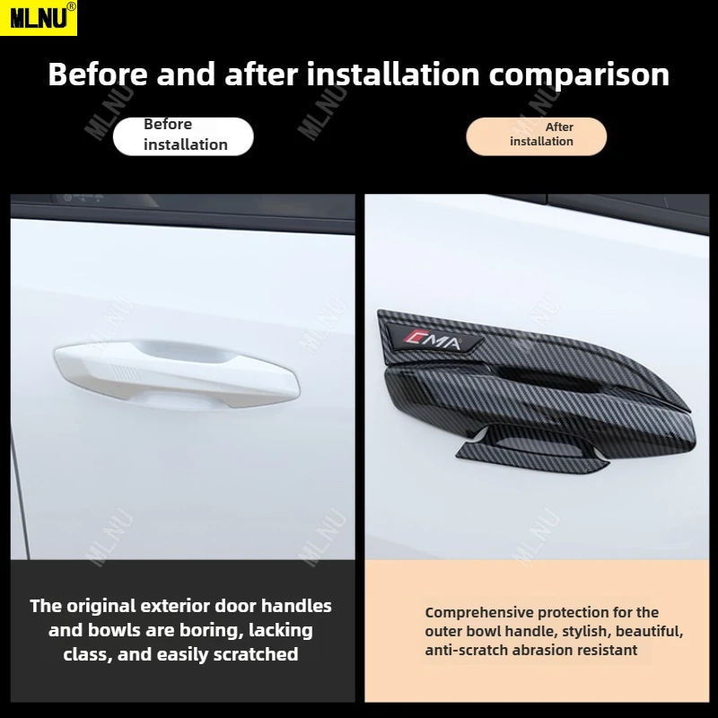 for geely starray/atlas pro/proton x70 2024 2025 abs plated door bowl handle trim,scratch resistant for geely starray/atlas pro/proton x70 2024 2025 abs plated door bowl handle trim,scratch resistant