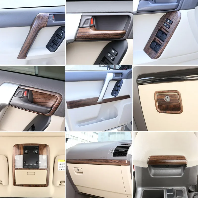 pine wood grain for toyota land cruiser prado fj150 150 2010 2019 car door handle interior frame trim sticker car pine wood grain for toyota land cruiser prado fj150 150 2010 2019 car door handle interior frame trim sticker car