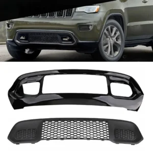 for jeep grand cherokee 2017 2022 black front lower grille & bumper grill bezel