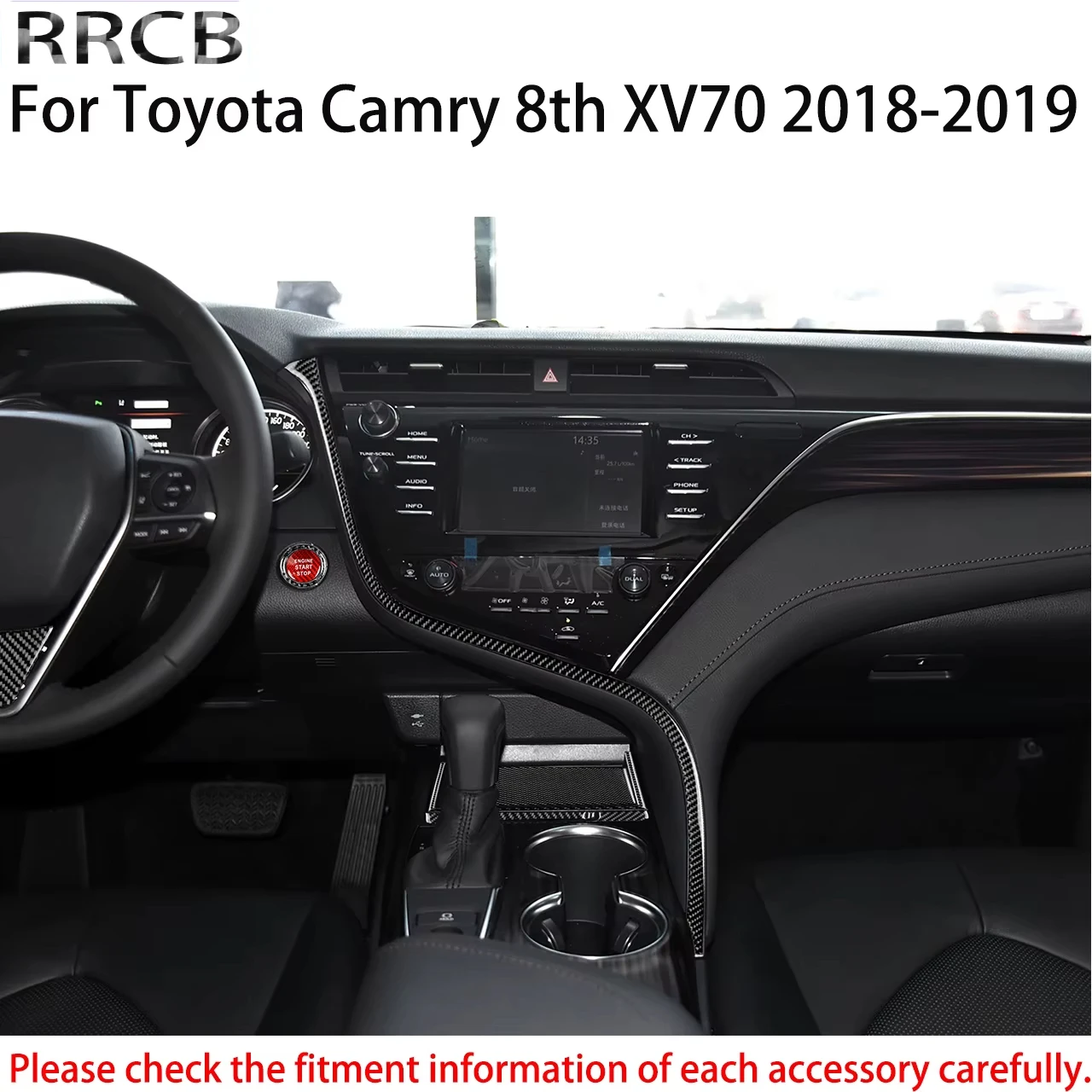 for toyota camry xv70 8th 2018 2019 car accessories dashboard gear headlamp brow trim strip carbon fiber auto interior stickers for toyota camry xv70 8th 2018 2019 car accessories dashboard gear headlamp brow trim strip carbon fiber auto interior stickers