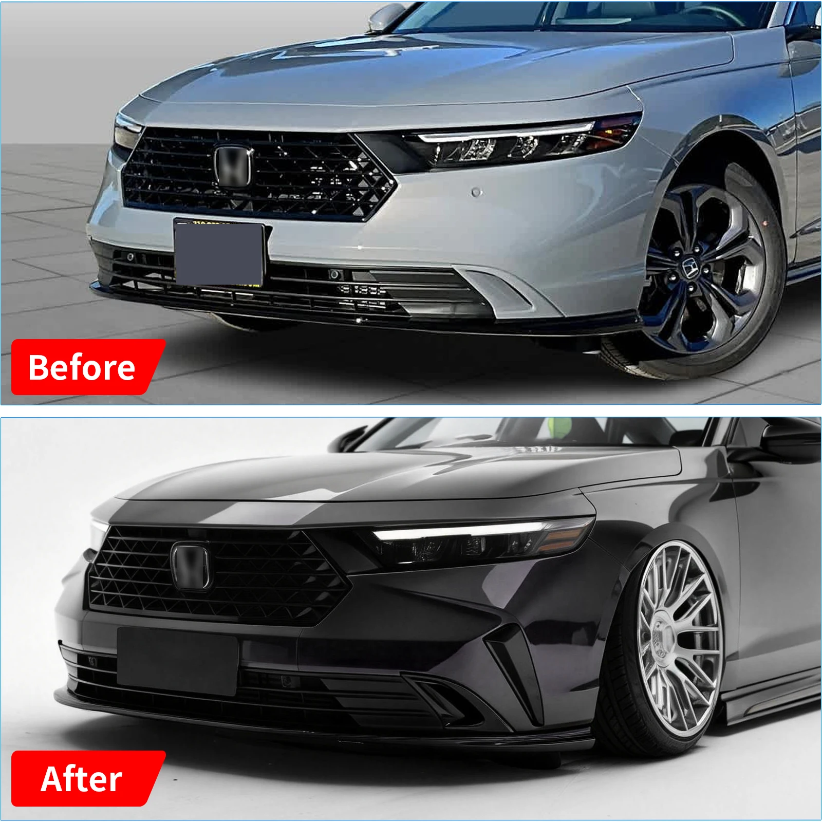 car front bumper lip flowing gray splitter fit body kit parts wear resistant for 11th generation accord 2022 2025 car front bumper lip flowing gray splitter fit body kit parts wear resistant for 11th generation accord 2022 2025